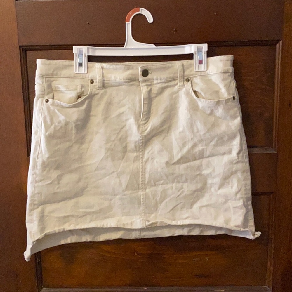 Tan jean skirt